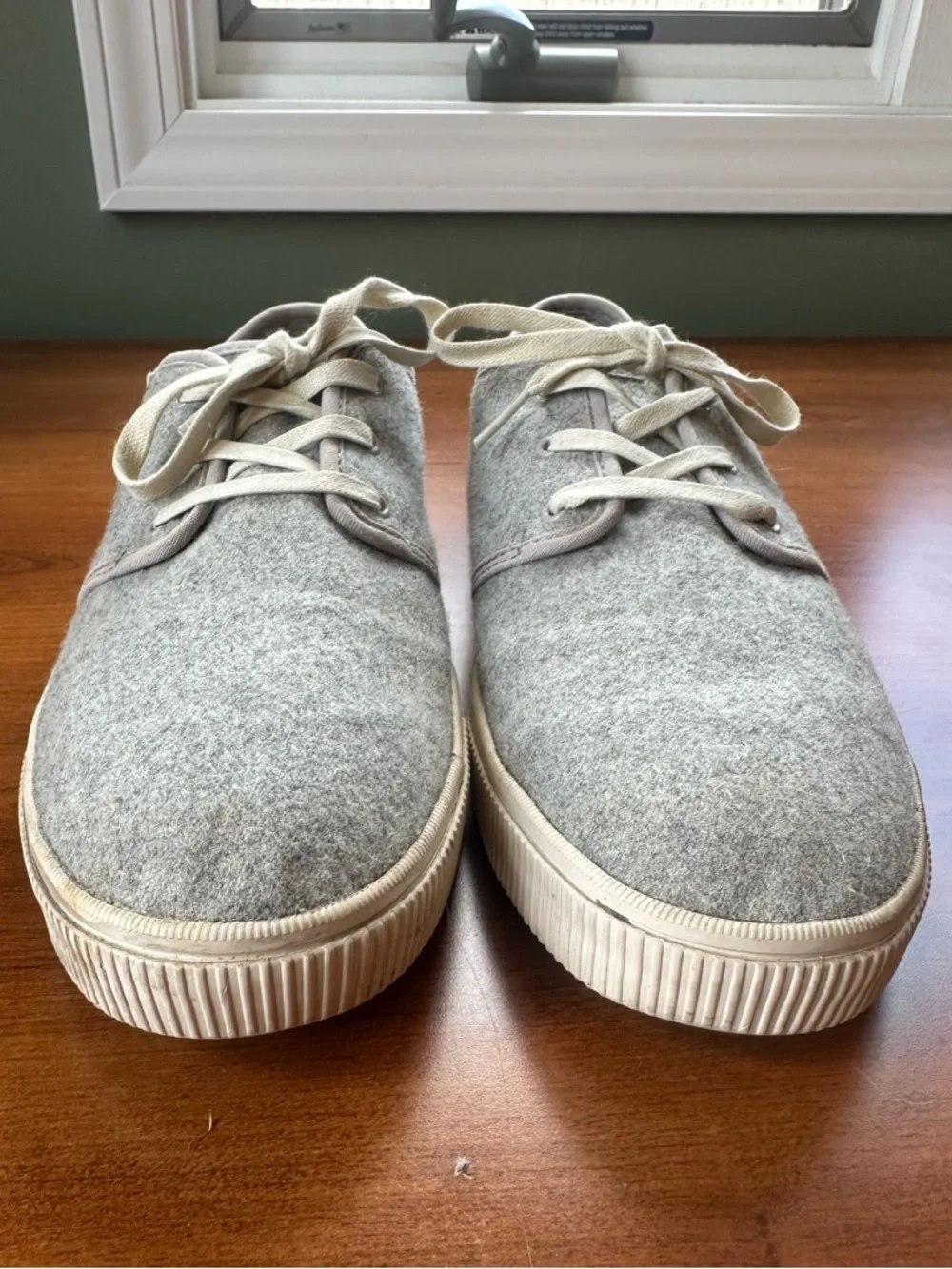 Toms Men's Gray Carlo Drizzle Felt Casual Lace-Up Sneakers Sz 10